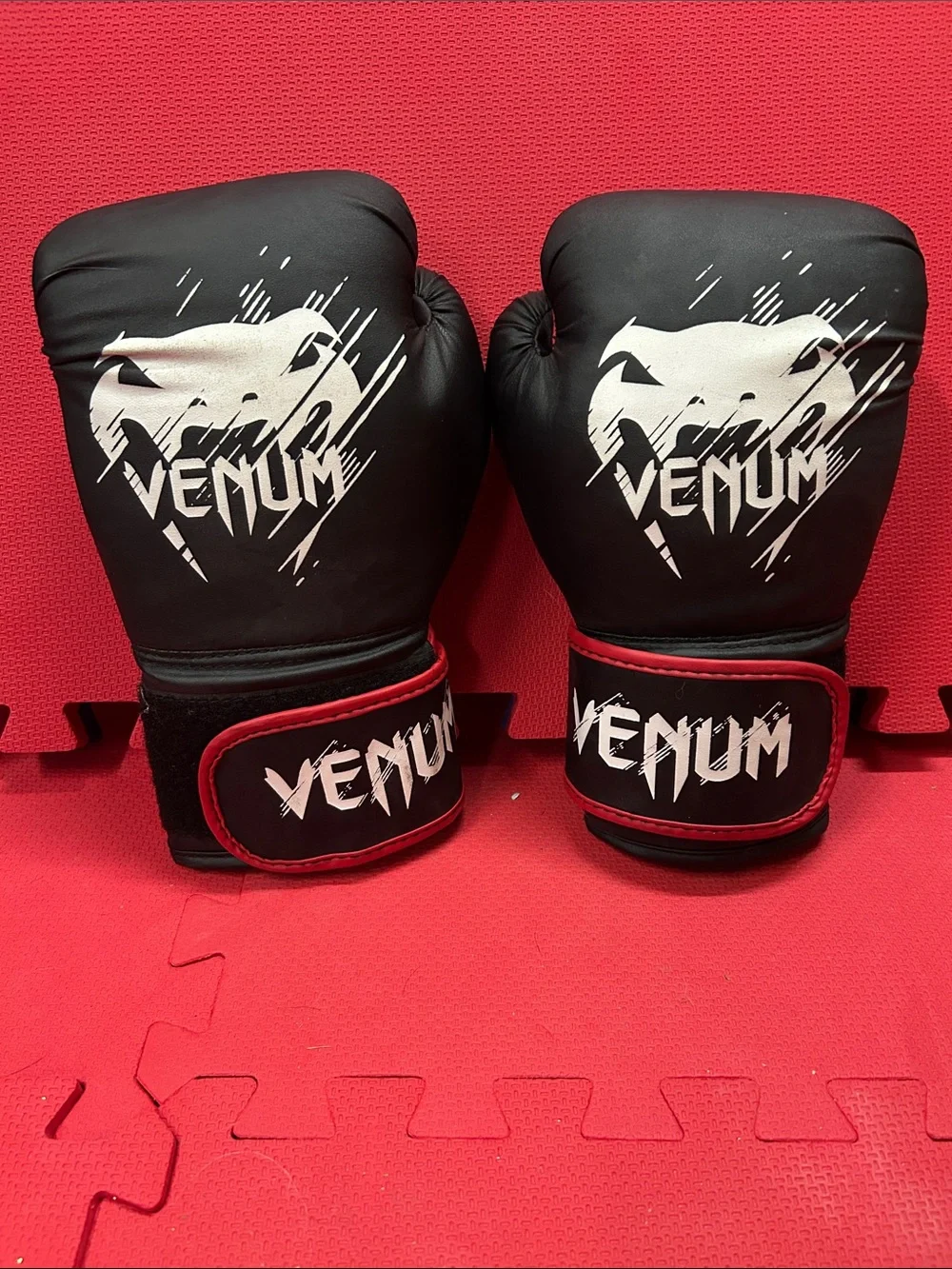 Venum YOUTH Black & Red Boxing Gloves